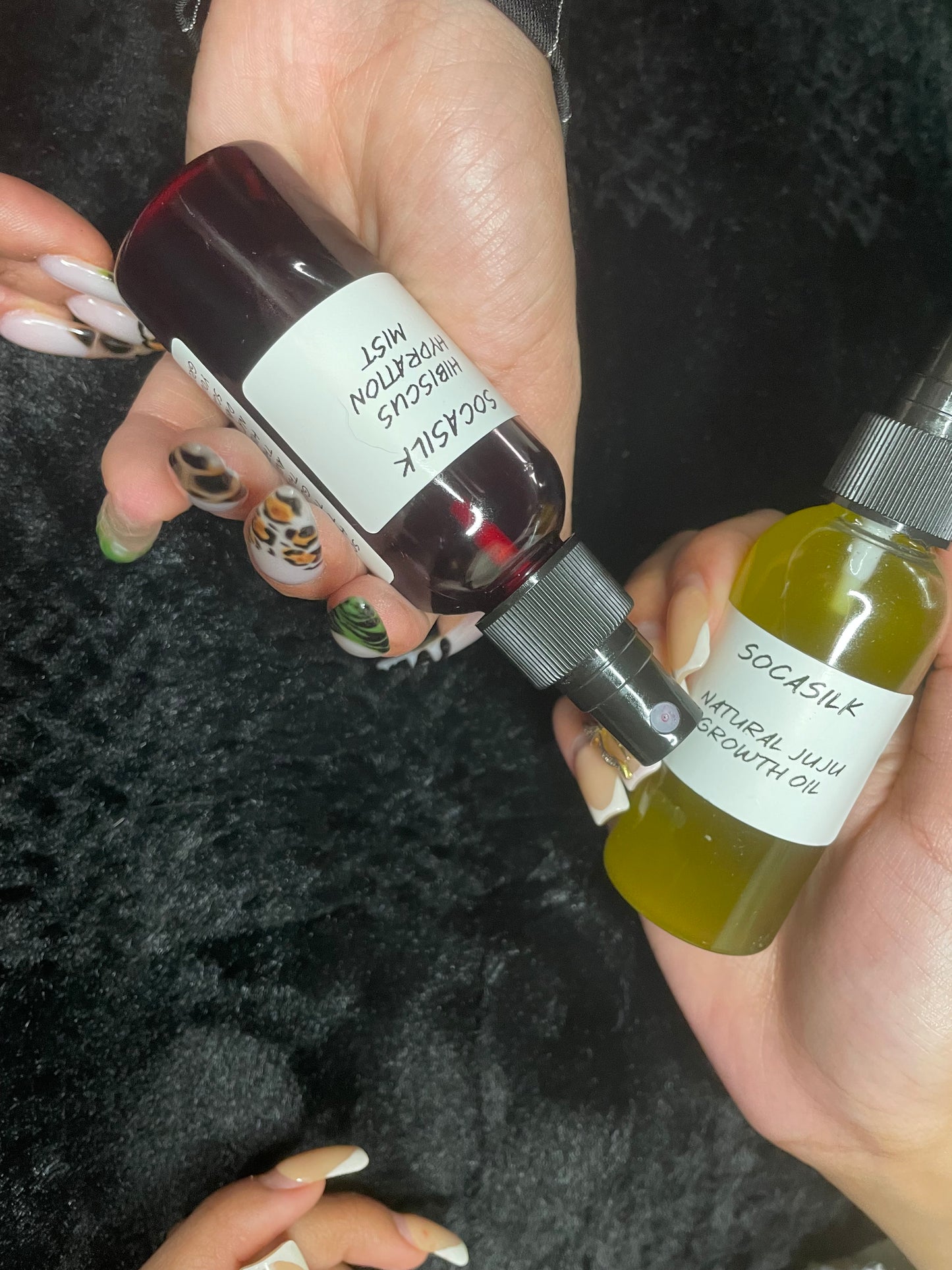 SocaSilk Growth & Glow Duo – Juju Growth Oil & Hibiscus Hydration Mist